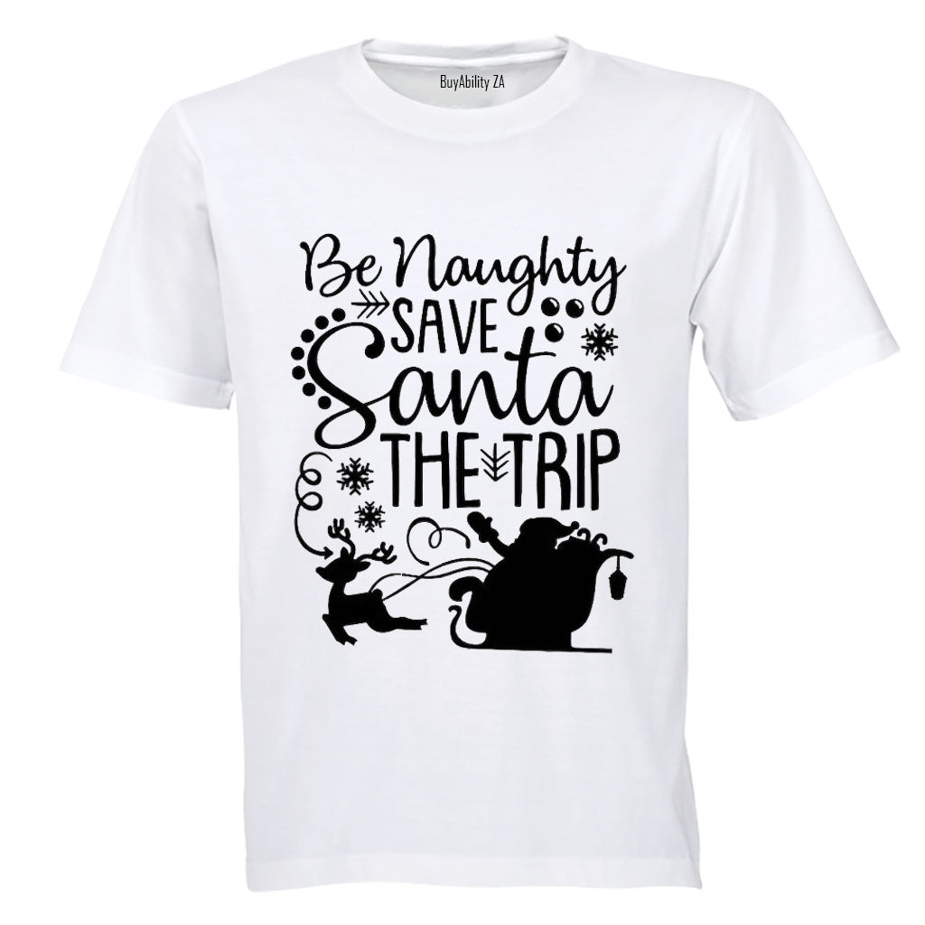 Save Santa The Trip - Christmas - Adults - T-Shirt