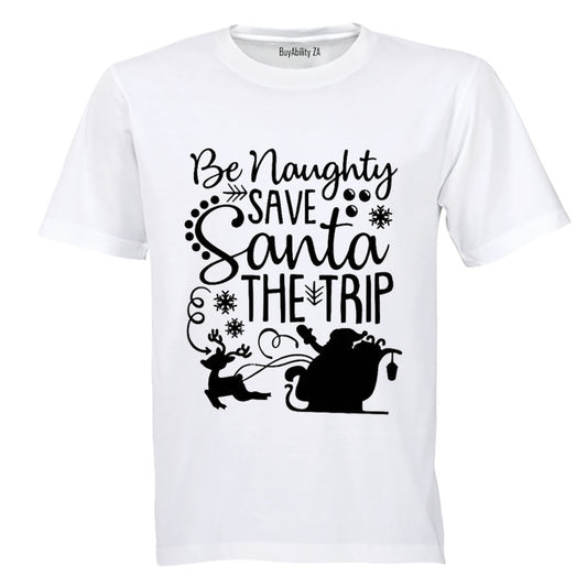 Save Santa The Trip - Christmas - Adults - T-Shirt