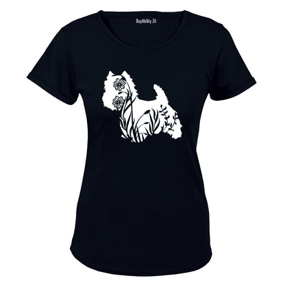 Scottish Terrier Silhouette - Ladies - T-Shirt