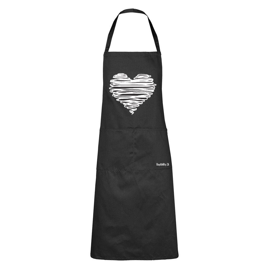 Scribble Heart - Valentine - Apron