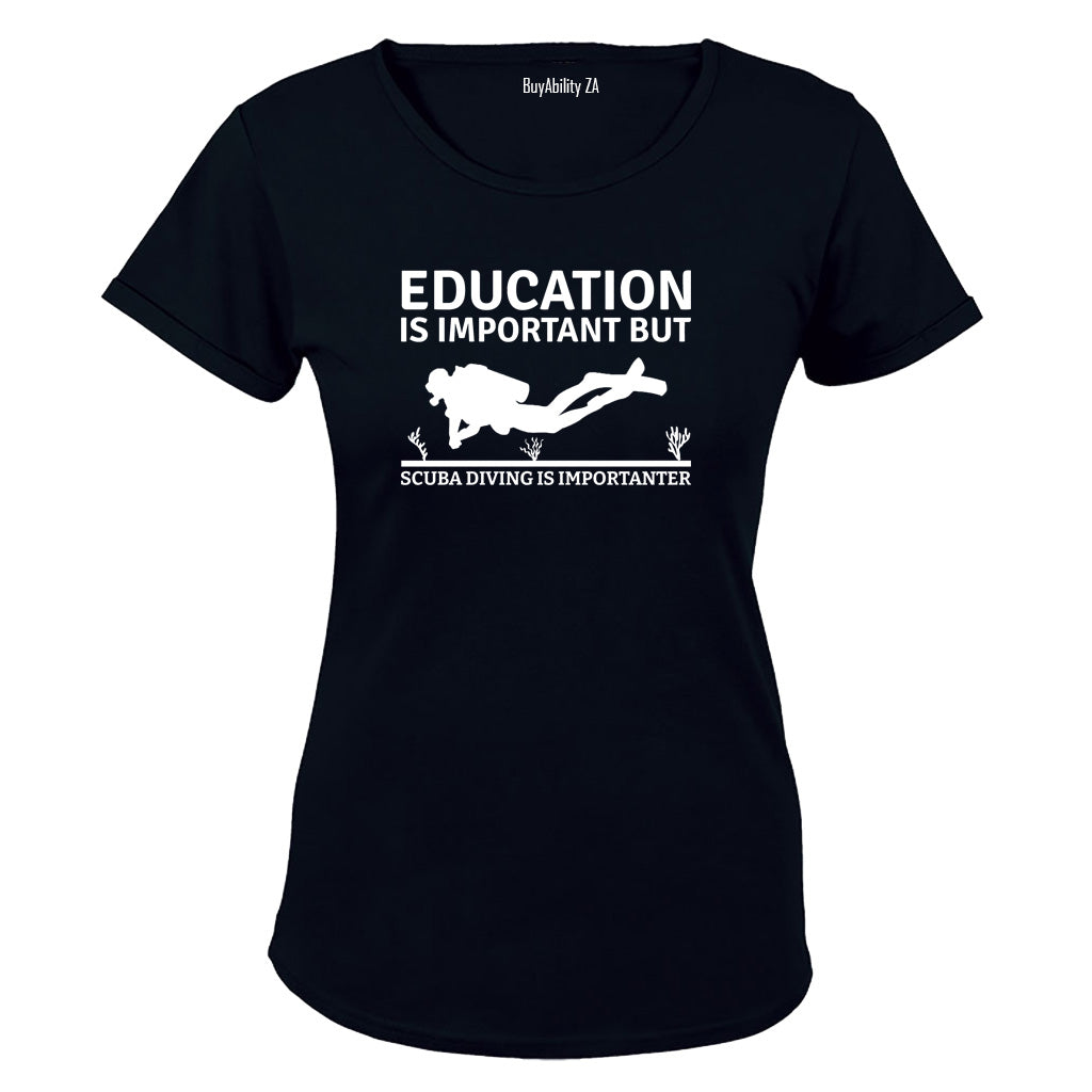 Scuba Diving is Importanter - Ladies - T-Shirt - BuyAbility South Africa