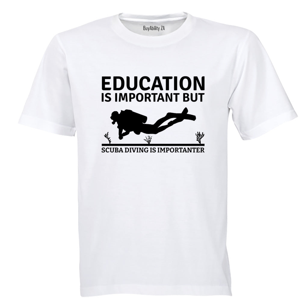 Scuba Diving is Importanter - Adults - T-Shirt - BuyAbility South Africa