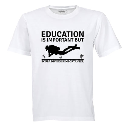 Scuba Diving is Importanter - Adults - T-Shirt - BuyAbility South Africa