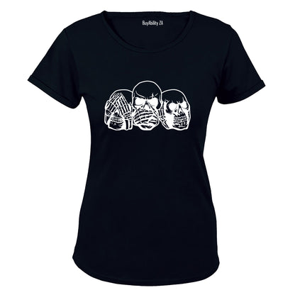 See. Speak. Hear No Evil - Skulls - Ladies - T-Shirt