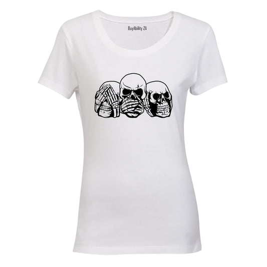 See. Speak. Hear No Evil - Skulls - Ladies - T-Shirt