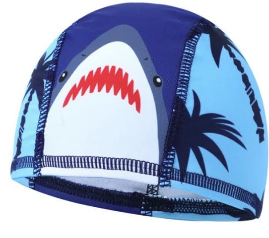 Shark - Fabric Swim Cap