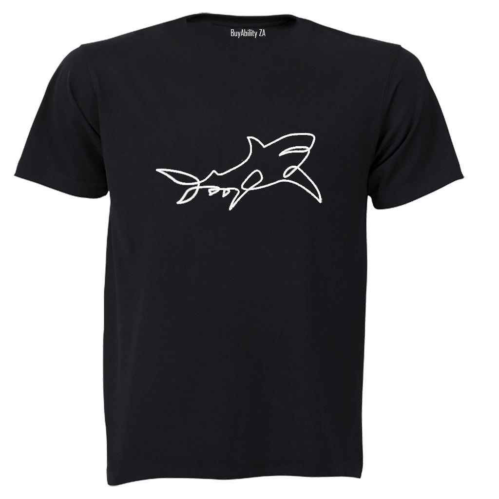Shark Stencil - Adults - T-Shirt