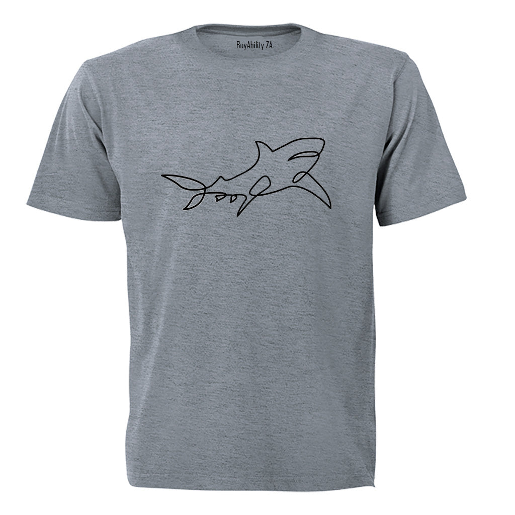 Shark Stencil - Adults - T-Shirt