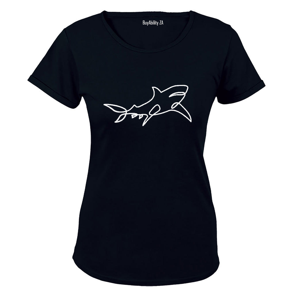 Shark Stencil - Ladies - T-Shirt