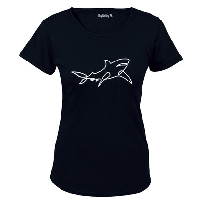 Shark Stencil - Ladies - T-Shirt