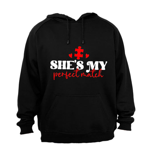 She's My Perfect Match - Valentine - Hoodie - BuyAbility South Africa