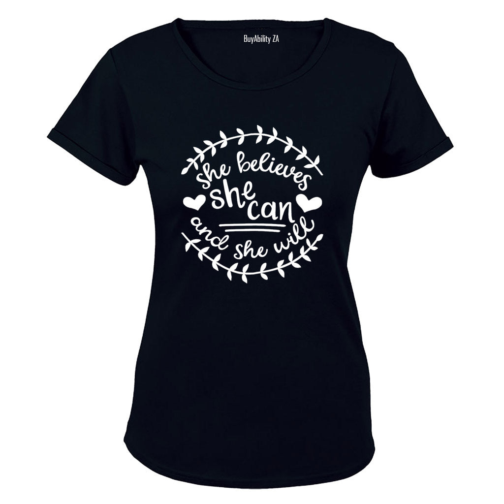 She Believes She Can - Ladies - T-Shirt