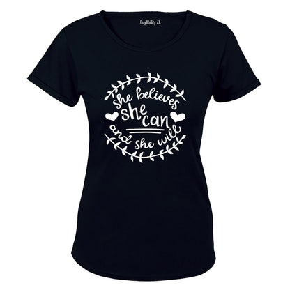 She Believes She Can - Ladies - T-Shirt