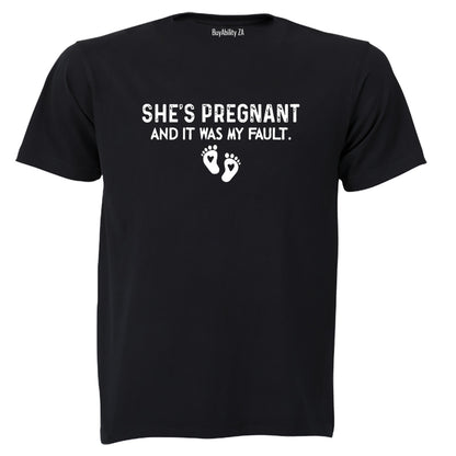 She's Pregnant - Adults - T-Shirt - BuyAbility South Africa