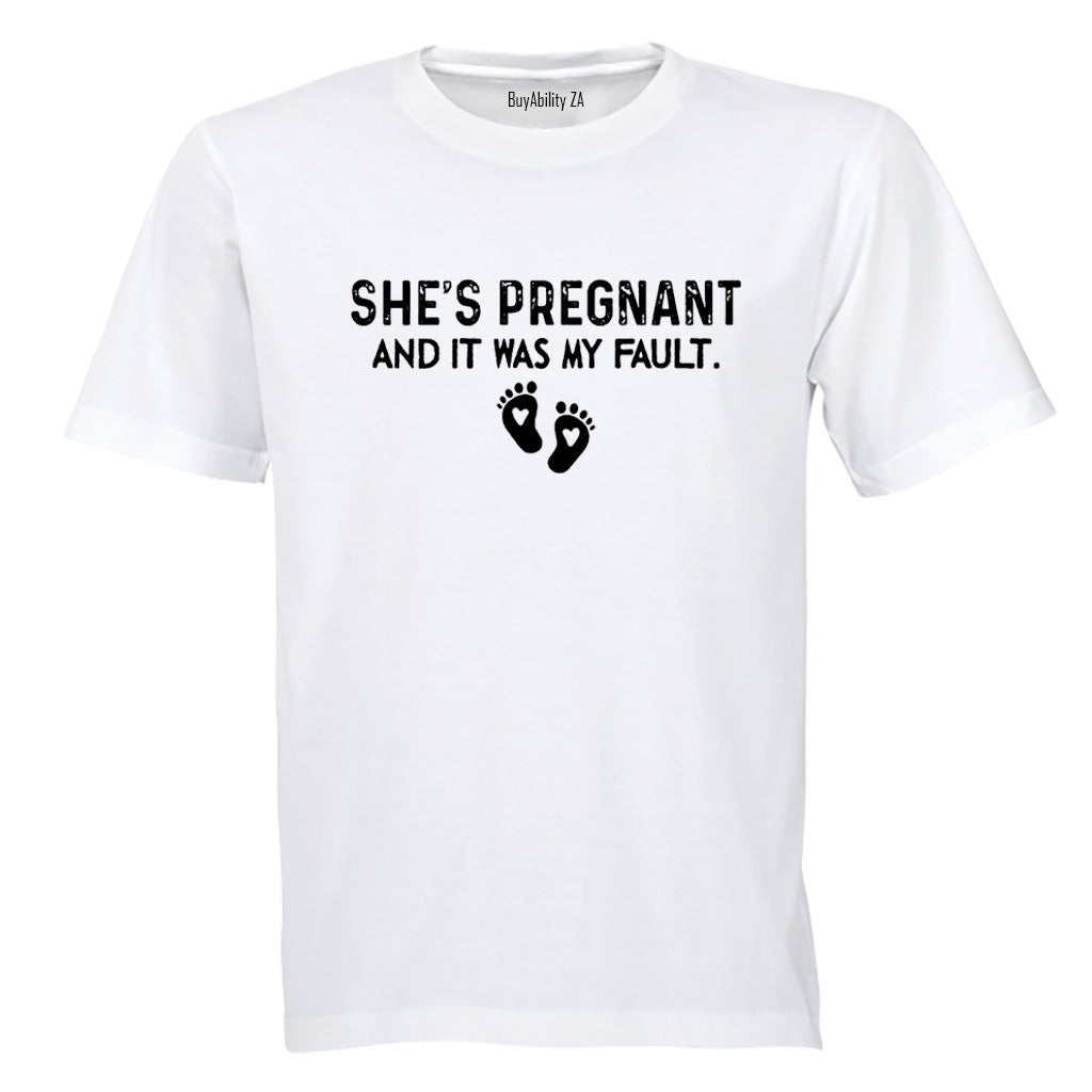 She's Pregnant - Adults - T-Shirt - BuyAbility South Africa