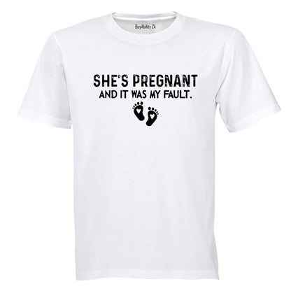 She's Pregnant - Adults - T-Shirt - BuyAbility South Africa