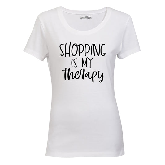 Shopping is My Therapy - Ladies - T-Shirt
