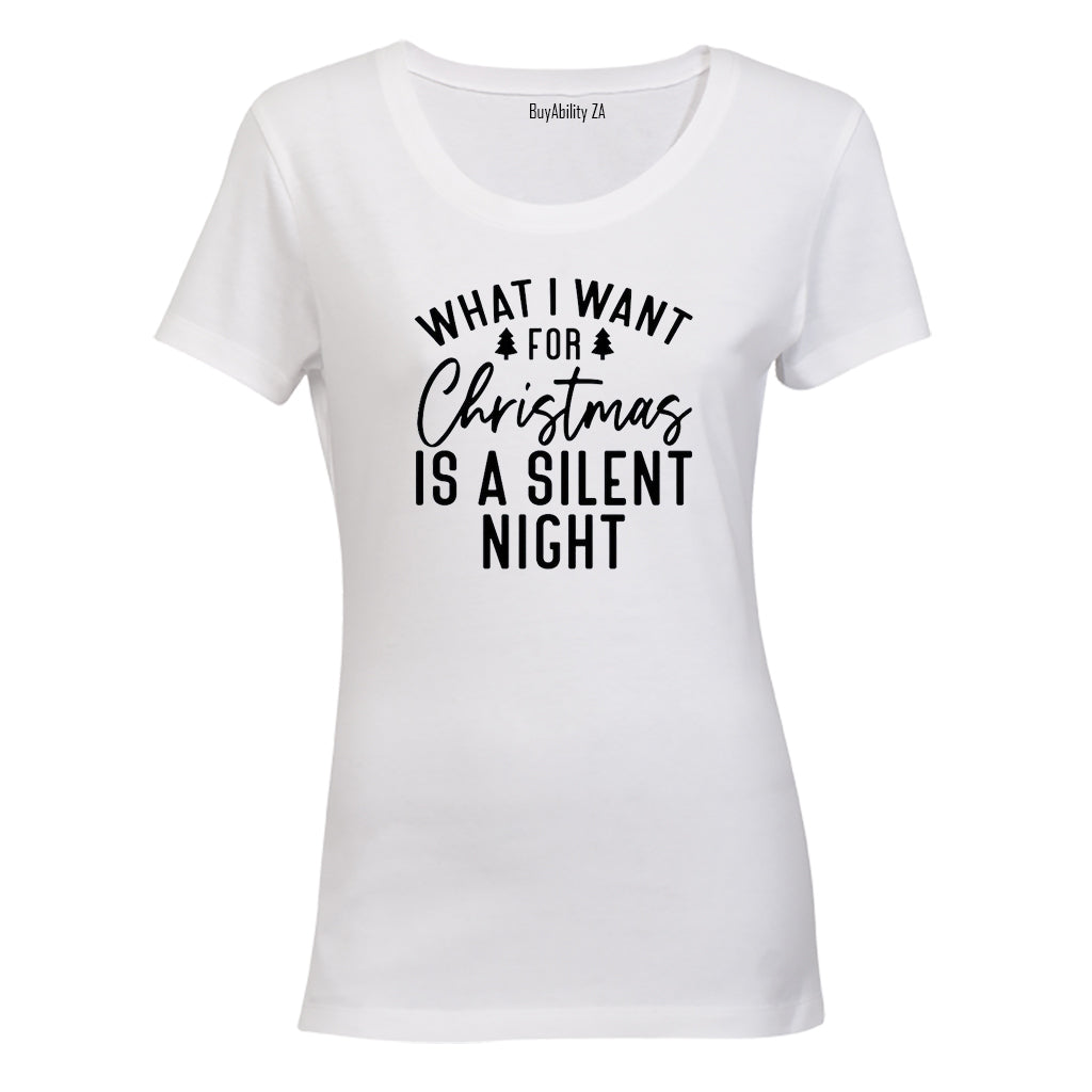 Silent Night - Christmas - Ladies - T-Shirt