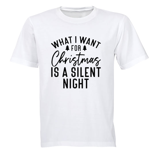 Silent Night - Christmas - Adults - T-Shirt - BuyAbility South Africa