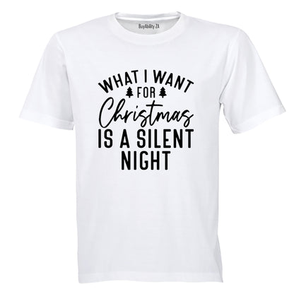 Silent Night - Christmas - Adults - T-Shirt