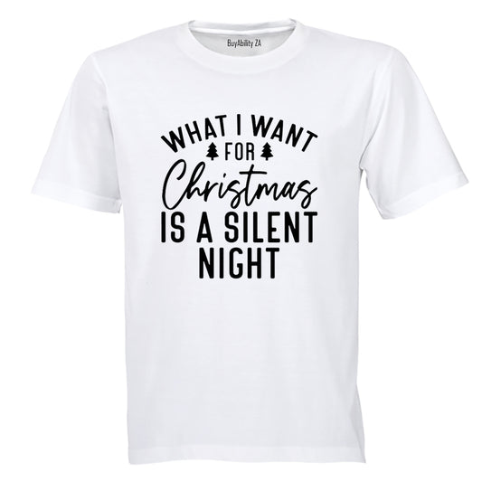 Silent Night - Christmas - Adults - T-Shirt