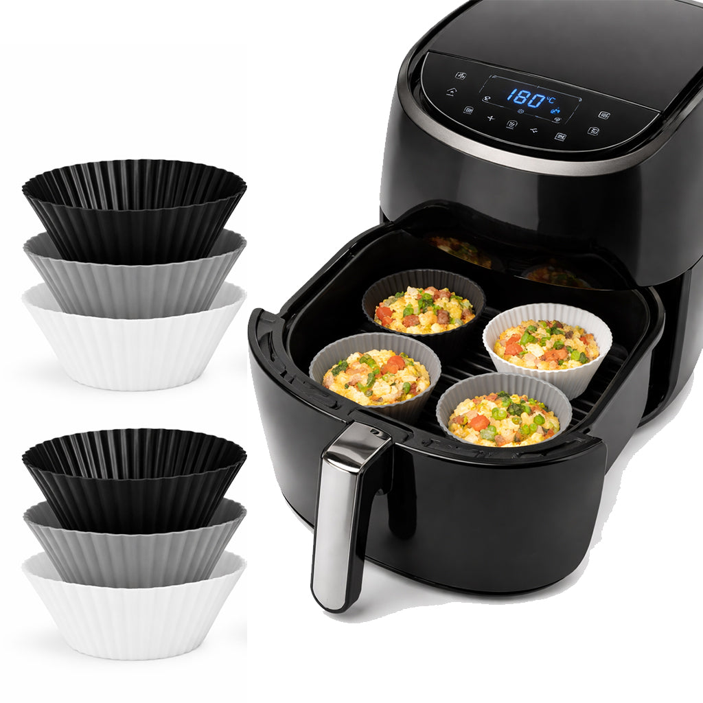 6-Piece Air Fryer Silicone Cupcake Holders - BuyAbility