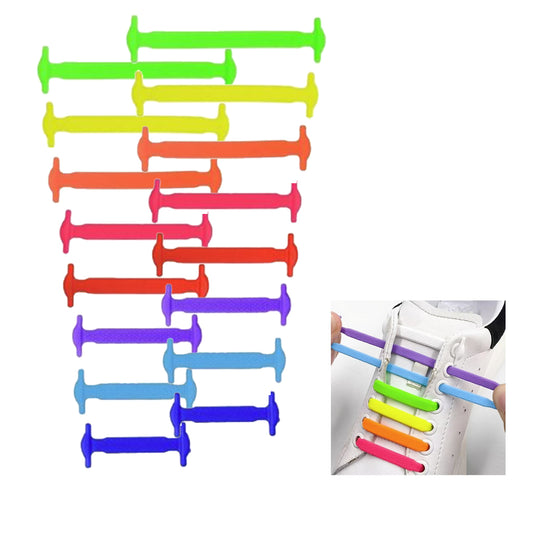 Colourful Silicone Elastic No Tie Shoe Laces - BuyAbility