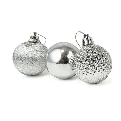Mini Silver Christmas Baubles & Drums - 20pc Set