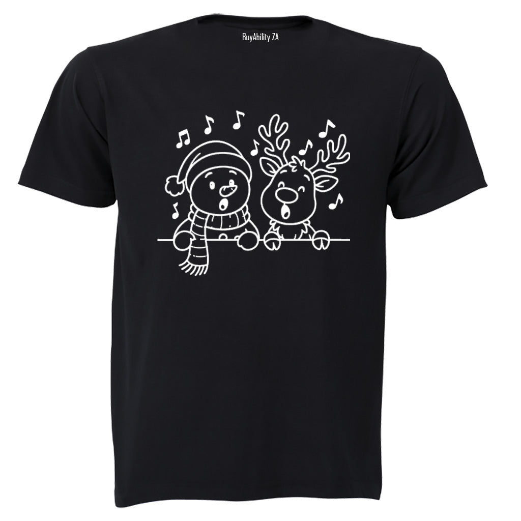 Singing Christmas Reindeer - Adults - T-Shirt - BuyAbility South Africa