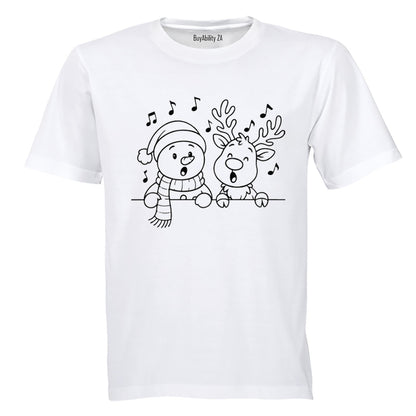 Singing Christmas Reindeer - Kids T-Shirt - BuyAbility South Africa
