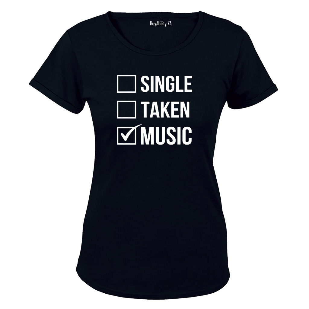 Single. Taken. MUSIC - Ladies - T-Shirt