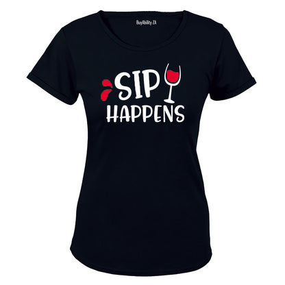 Sip Happens - Ladies - T-Shirt