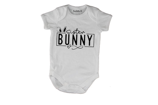 Sister Bunny - Easter Heart - Baby Grow