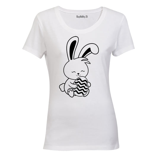 Sitting Easter Bunny - Ladies - T-Shirt