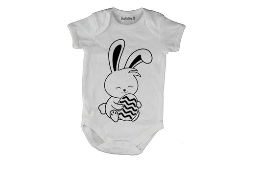Sitting Easter Bunny - Baby Grow