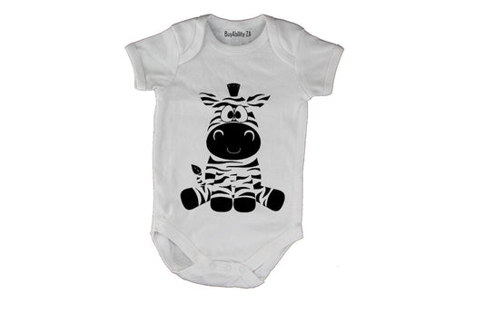 Sitting Zebra - Baby Grow