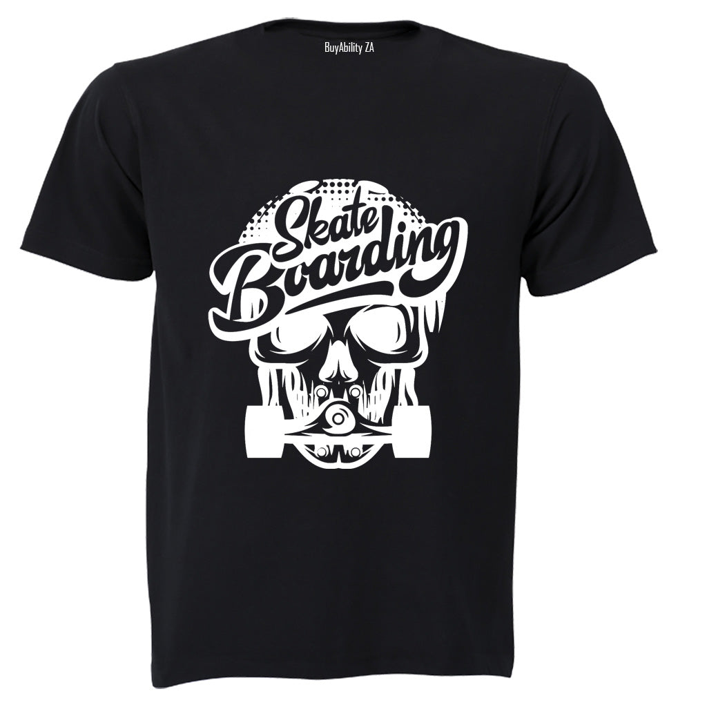 Skate Boarding Skeleton - Adults - T-Shirt