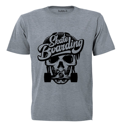 Skate Boarding Skeleton - Adults - T-Shirt