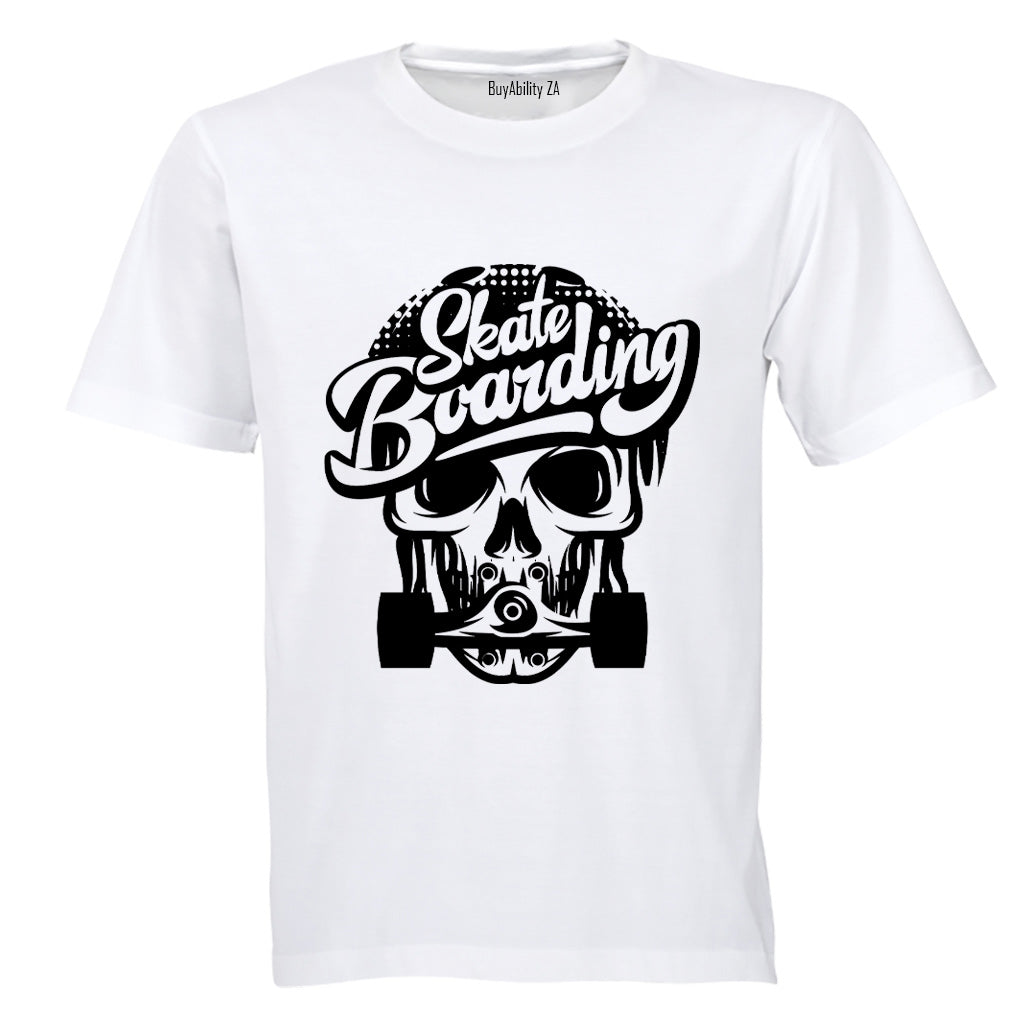 Skate Boarding Skeleton - Adults - T-Shirt