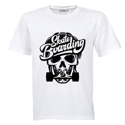 Skate Boarding Skeleton - Adults - T-Shirt