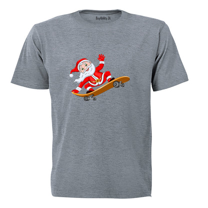 Skateboard Santa - Christmas - Kids T-Shirt