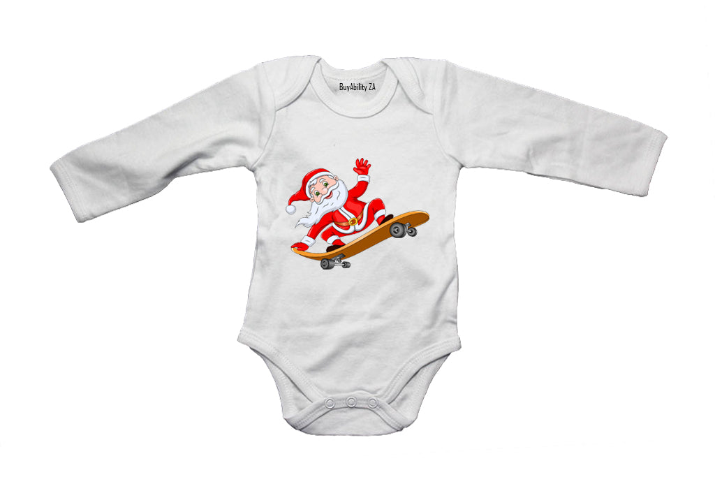 Skateboard Santa - Christmas - Baby Grow