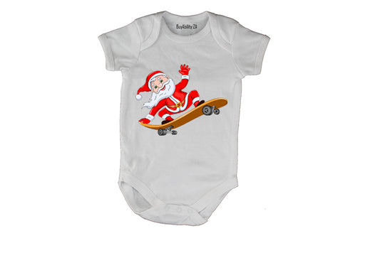 Skateboard Santa - Christmas - Baby Grow