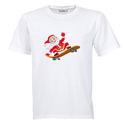 Skateboard Santa - Christmas - Kids T-Shirt