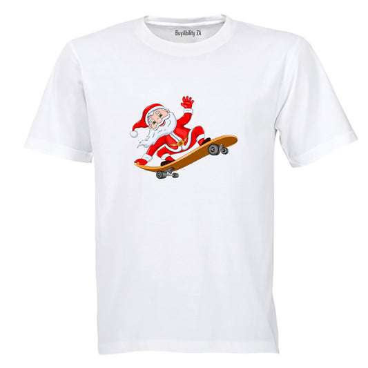 Skateboard Santa - Christmas - Kids T-Shirt