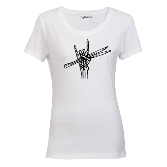 Skeleton Drummer - Ladies - T-Shirt