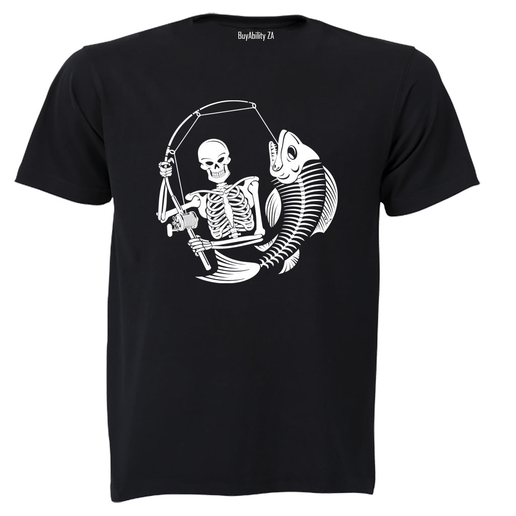 Skeleton Fishing - Adults - T-Shirt