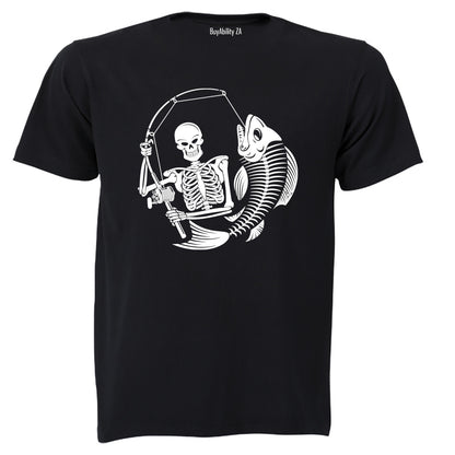 Skeleton Fishing - Adults - T-Shirt