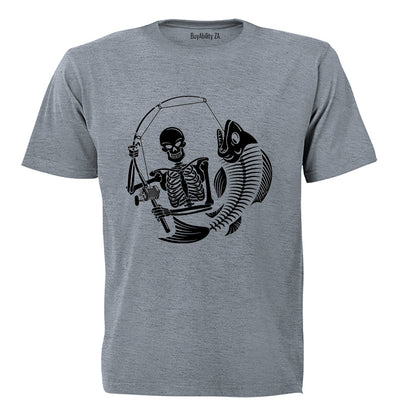 Skeleton Fishing - Adults - T-Shirt