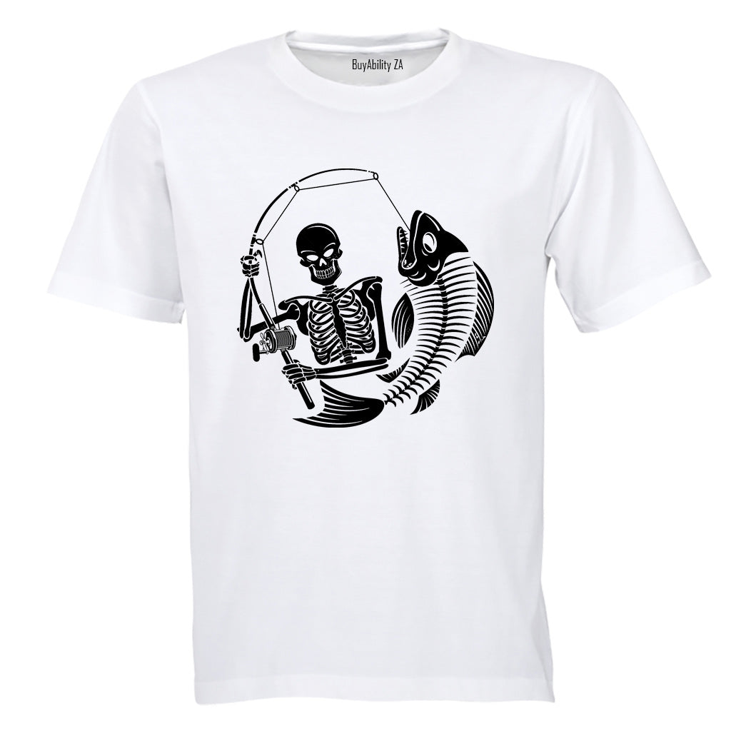 Skeleton Fishing - Adults - T-Shirt